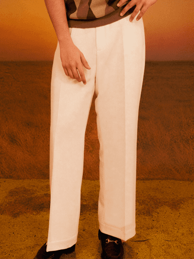 COMO Relaxed Drape Trousers in Sand
