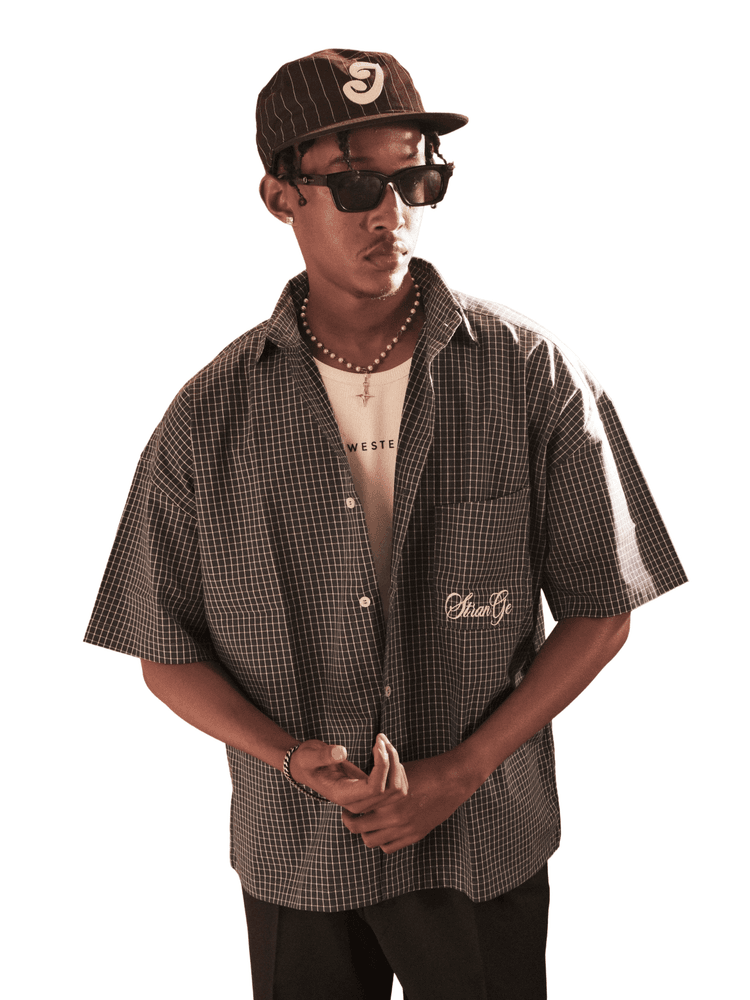 VICO Check Shirt in Navy Check - View 2