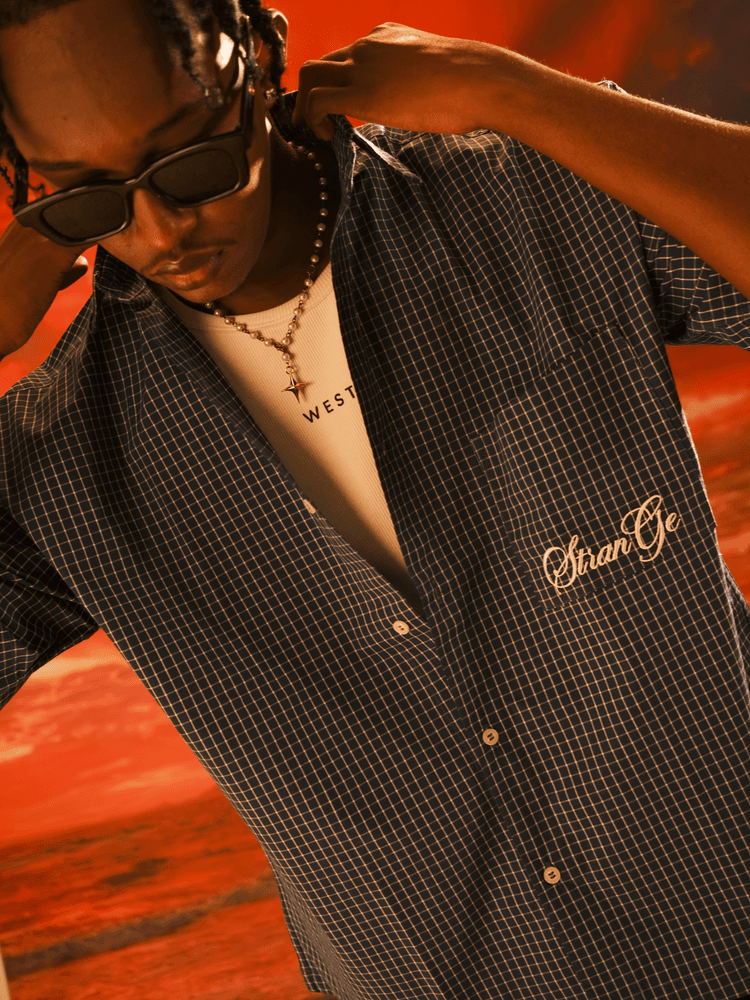 VICO Check Shirt in Navy Check - View 3