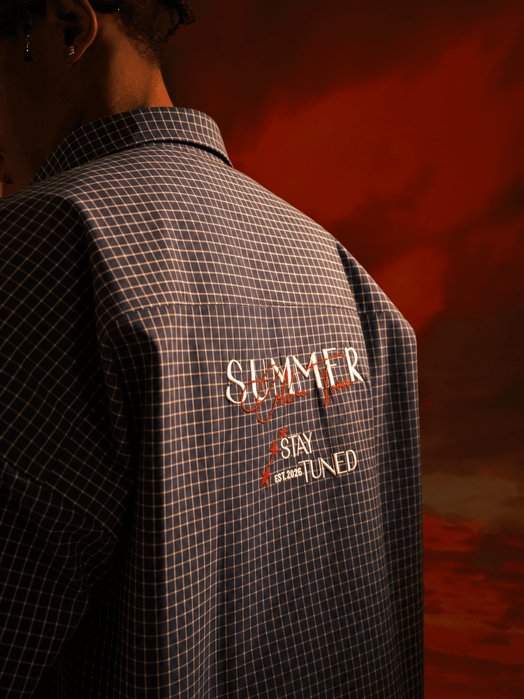 VICO Check Shirt in Navy Check - View 7
